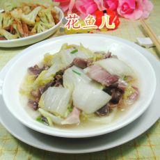 咸肉鸡胗炒白菜